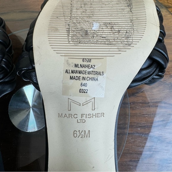 Marc Fisher Nahea Block Heel Sandals in black - Picture 14 of 16